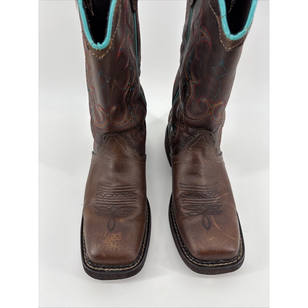 Justin Gypsy Raya Brown Leather Square Toe Cowboy Boots Women’s 7B GY2900 - Picture 2 of 7